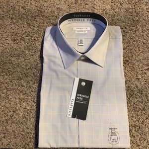 NWT Van Heusen Wrinkle Free Shirt Regular Fit, 16 1/2, 32/33